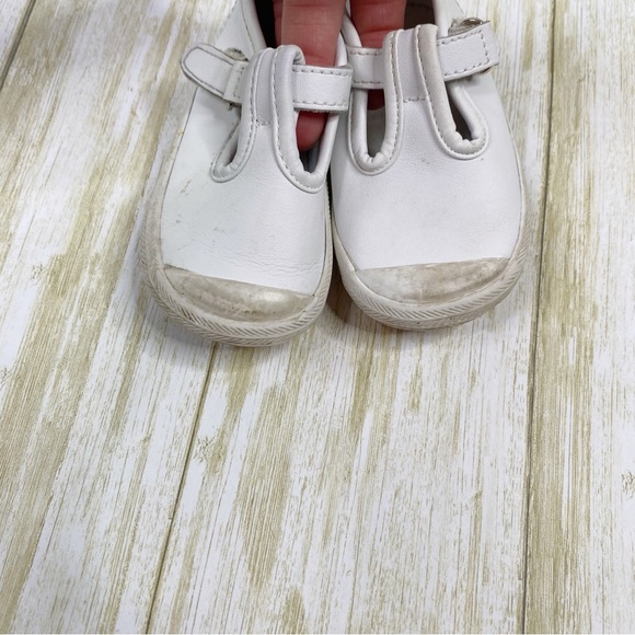 Keds White Leather Champion Toe Cap T-Strap Sneakers - Picture 3 of 7